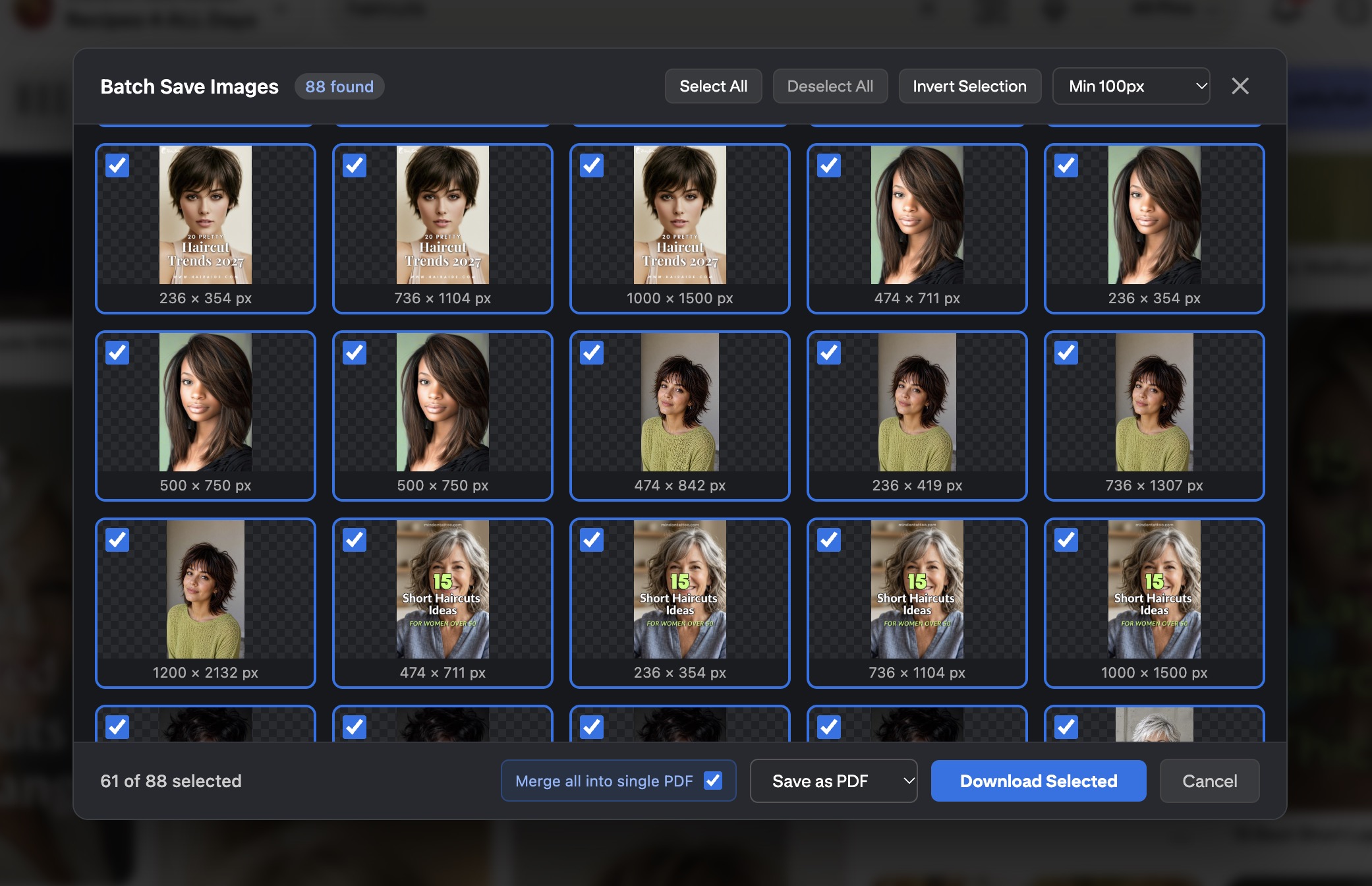 Batch Image Gallery with Multi-Page PDF and Filters